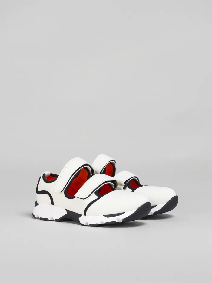 Marni White Techno Fabric Sneakers Alabaster Womens Sneakers Marni White Techno Fabric Sneakers Alabaster Womens Sneakers