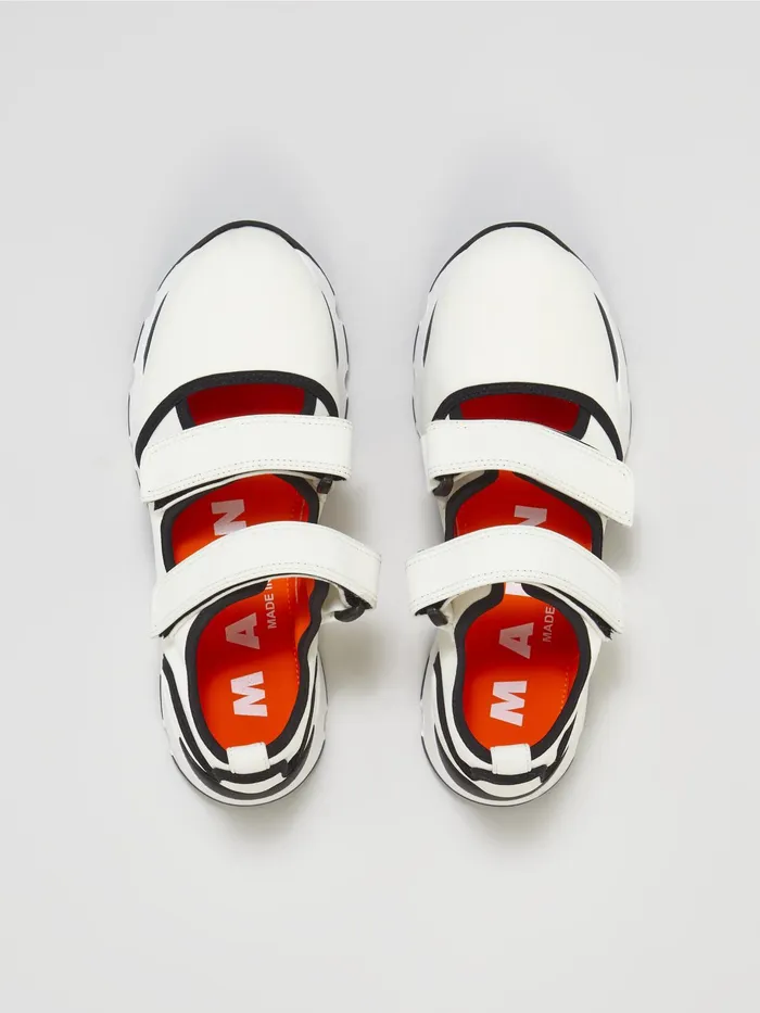 Marni White Techno Fabric Sneakers Alabaster Womens Sneakers Marni White Techno Fabric Sneakers Alabaster Womens Sneakers