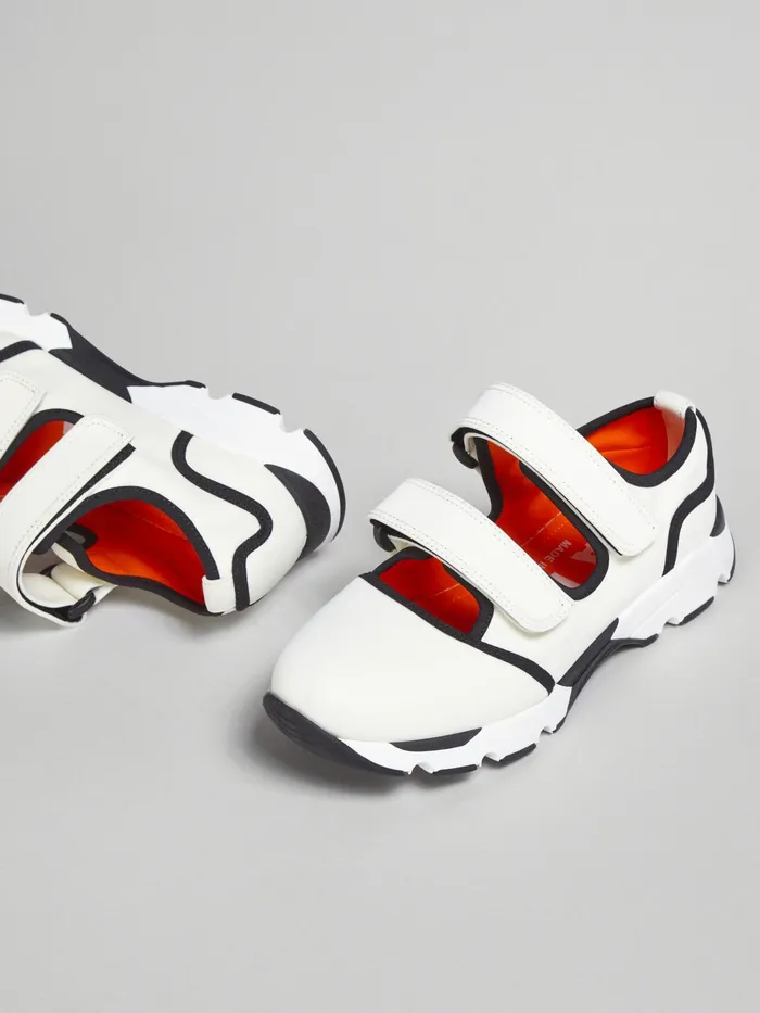 Marni White Techno Fabric Sneakers Alabaster Womens Sneakers Marni White Techno Fabric Sneakers Alabaster Womens Sneakers