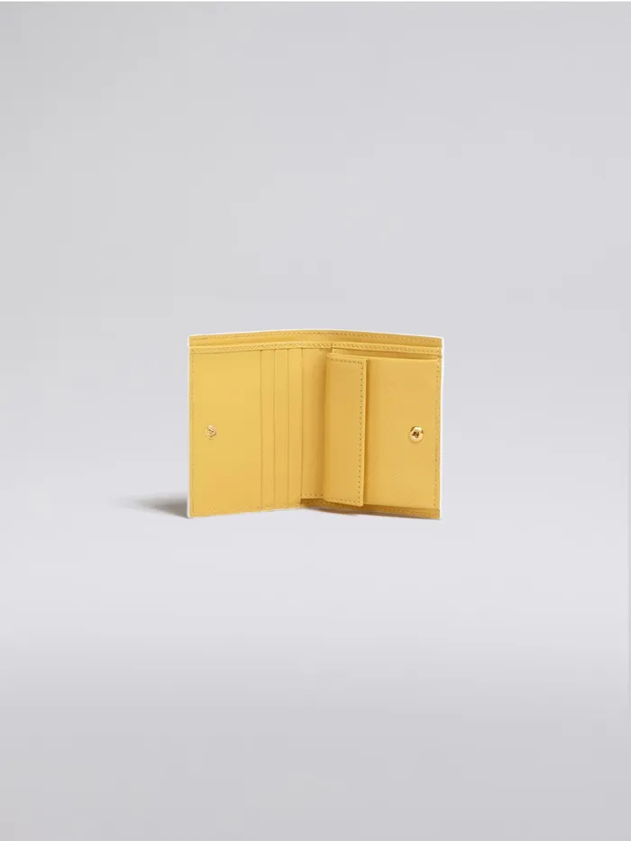 Marni Yellow Saffiano Leather Bifold Wallet Maiz Womens Wallets and Small Leather Goods Marni Yellow Saffiano Leather Bifold Wallet Maiz Womens Wallets and Small Leather Goods