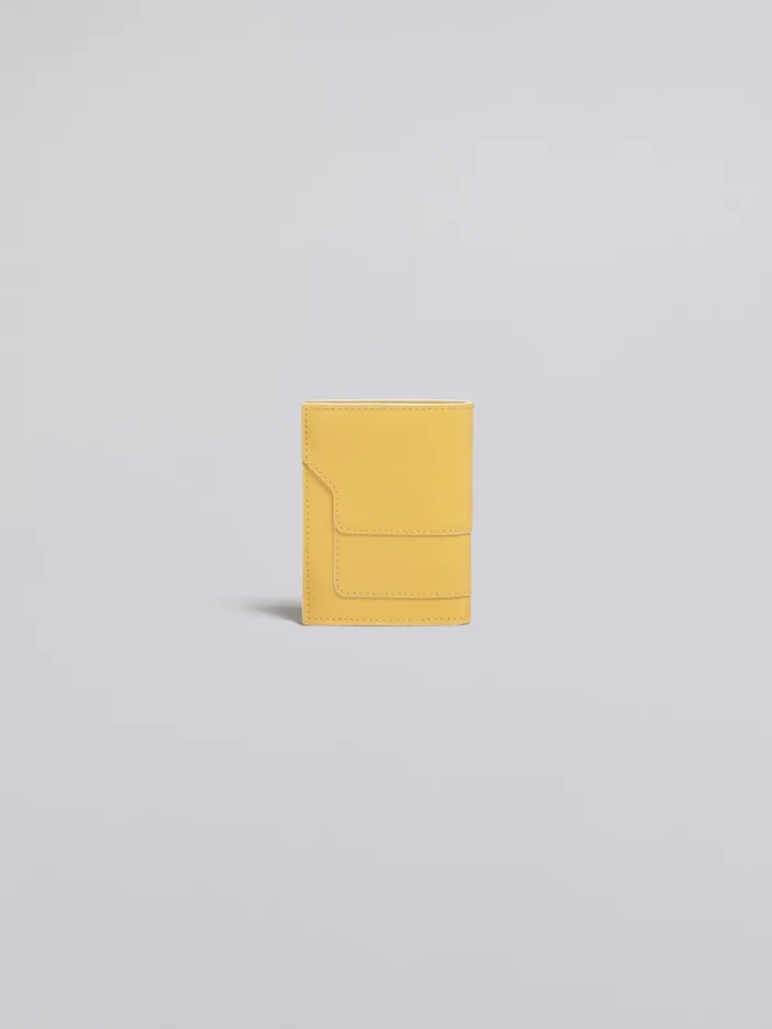 Marni Yellow Saffiano Leather Bifold Wallet Maiz Womens Wallets and Small Leather Goods Marni Yellow Saffiano Leather Bifold Wallet Maiz Womens Wallets and Small Leather Goods