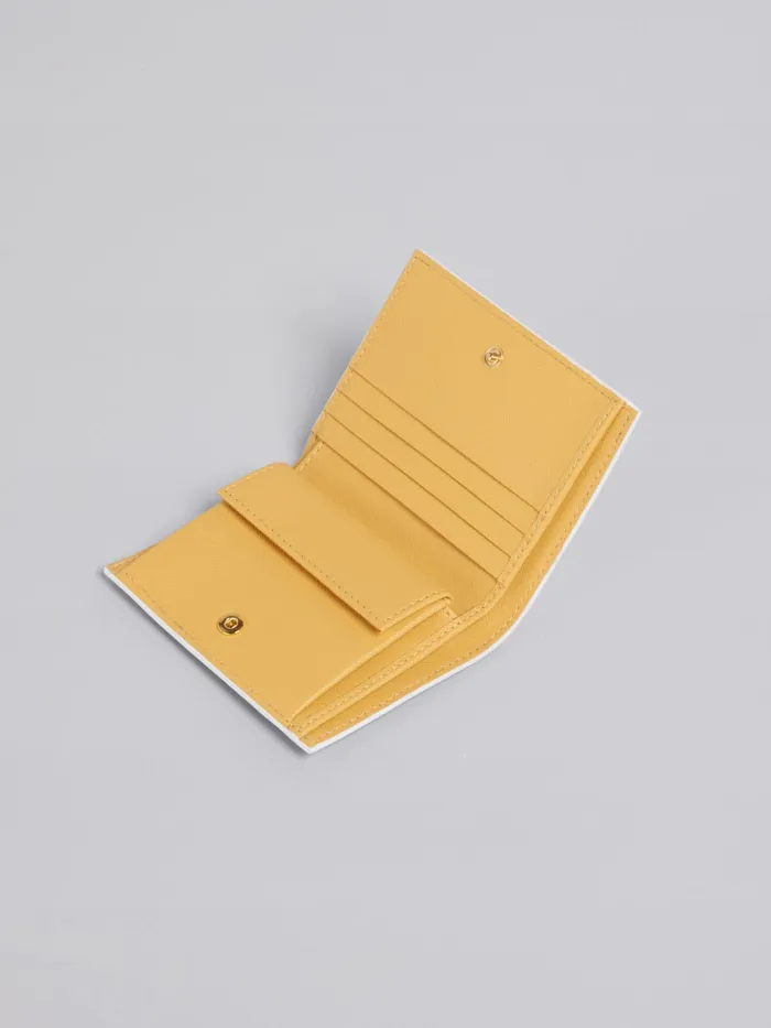 Marni Yellow Saffiano Leather Bifold Wallet Maiz Womens Wallets and Small Leather Goods Marni Yellow Saffiano Leather Bifold Wallet Maiz Womens Wallets and Small Leather Goods