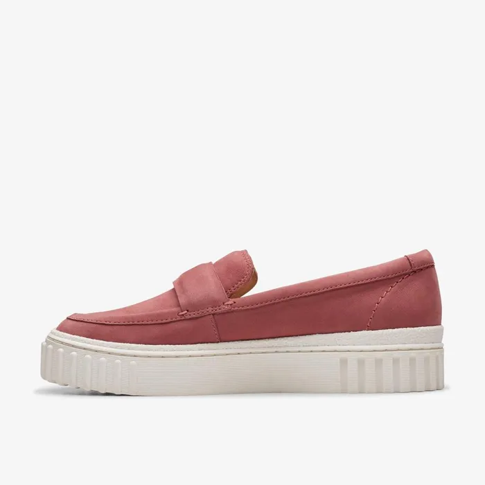 Mayhill Cove Dusty Rose Nubuck Women Clarks SlipOns