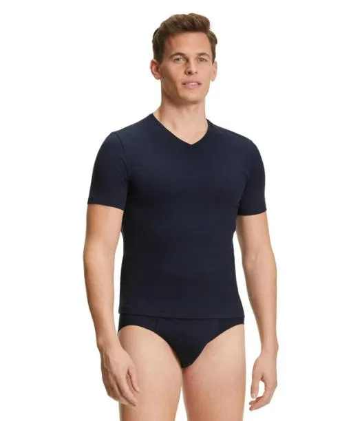 Men 2Pack Men TShirt Vneck Daily Comfort Midnight FALKE Shirts