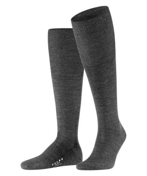 Men Airport Men Kneehigh Socks Dark Grey FALKE Knee High Socks