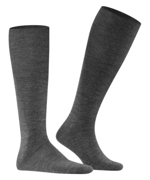 Men Airport Men Kneehigh Socks Dark Grey FALKE Knee High Socks