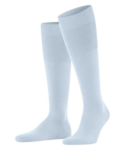 Men Airport Men Kneehigh Socks Light Blue FALKE Knee High Socks
