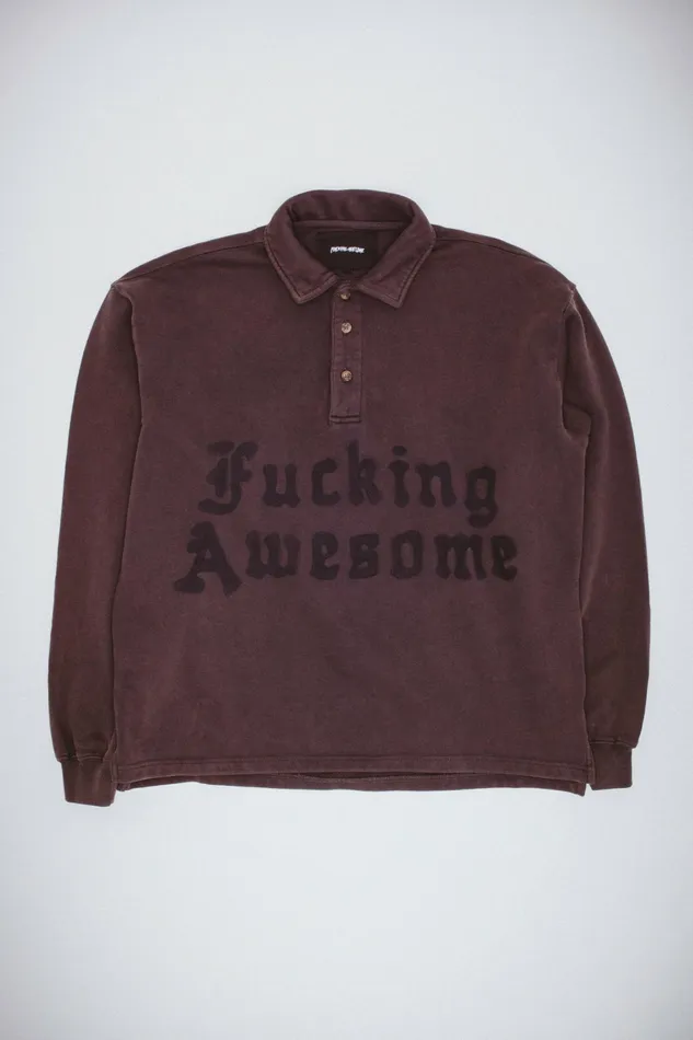 Men Blackletter Rugby Fucking Awesome Sweaters
