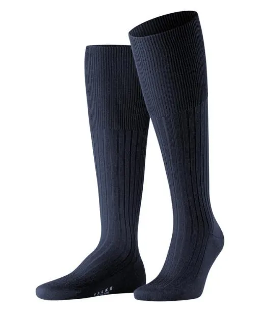 Men Bristol Pure Men Kneehigh Socks Dark Navy FALKE Knee High Socks