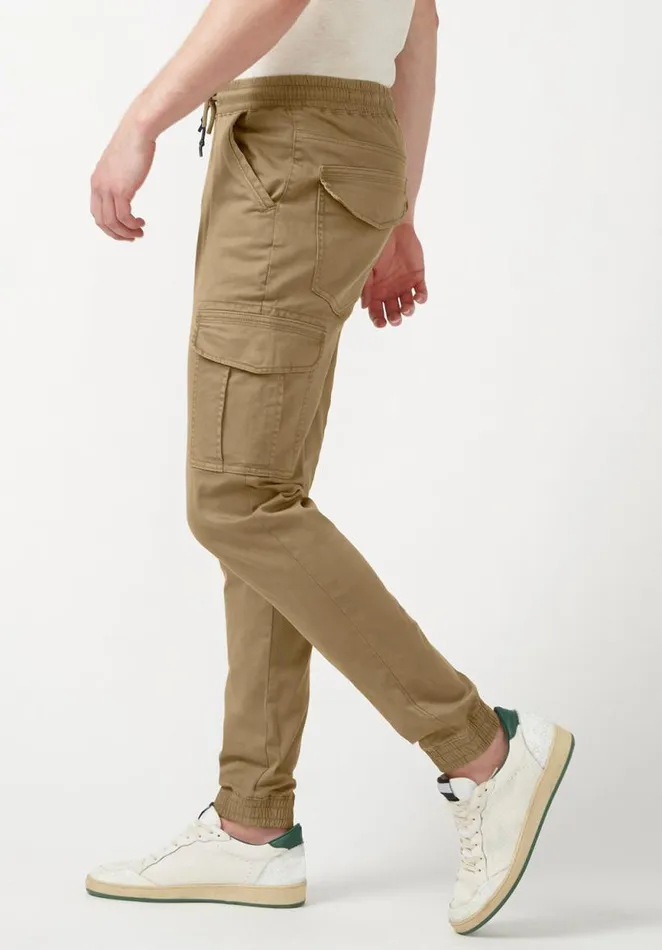 Men Cargo Tom Dark Beige Men039s Jogger Pants Dark Beige Buffalo David Bitton Pants