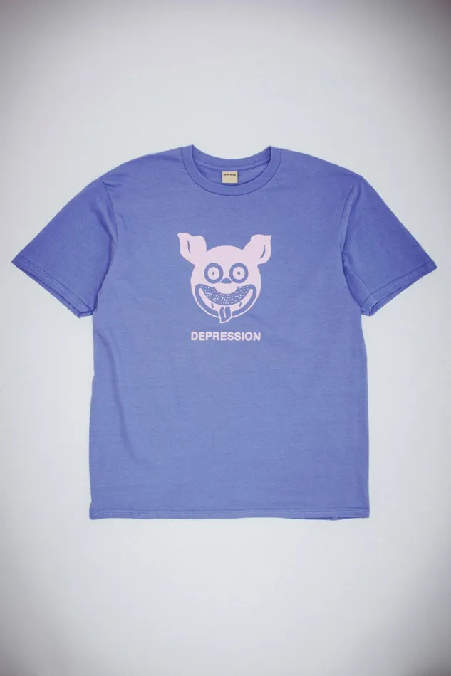 Men Depression Short Sleeve Tee Fucking Awesome Short Sleeve
