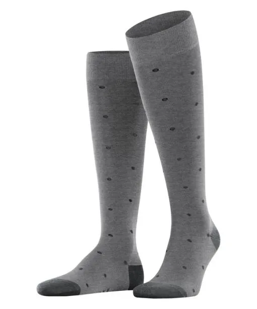 Men Dot Men Kneehigh Socks Steel Mel FALKE Knee High Socks