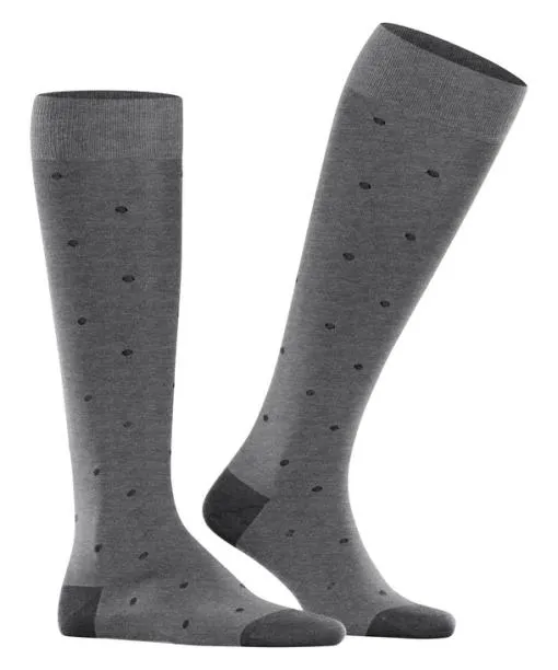Men Dot Men Kneehigh Socks Steel Mel FALKE Knee High Socks