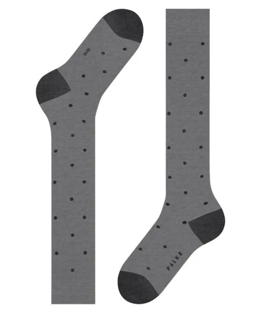 Men Dot Men Kneehigh Socks Steel Mel FALKE Knee High Socks