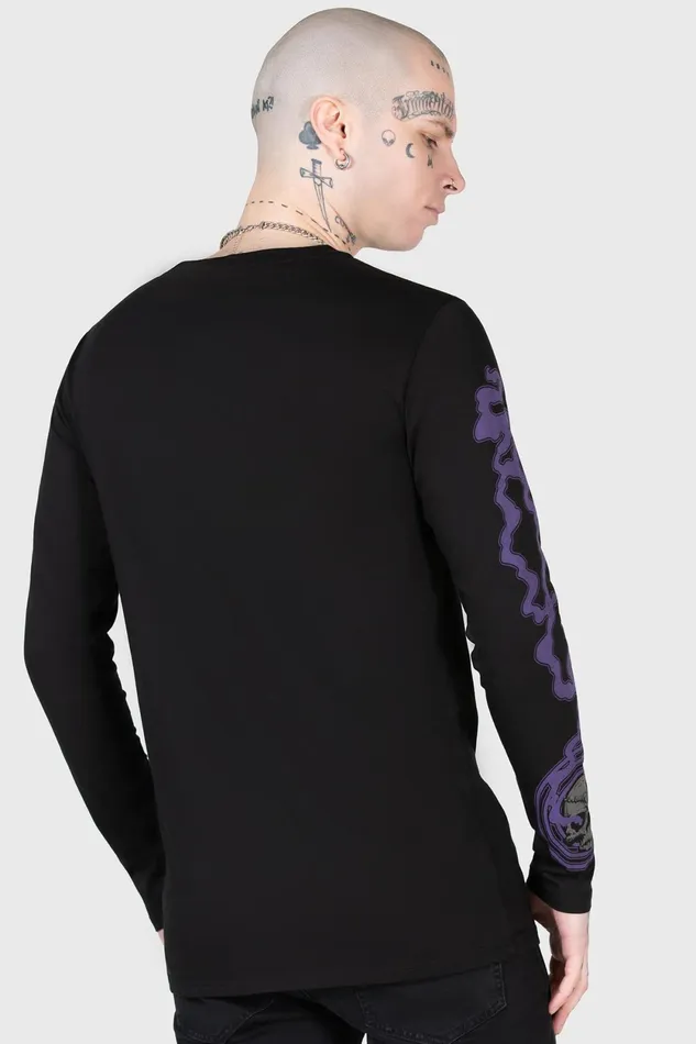 Men Graphic Tops Killstar Blac Magick Long Sleeve Top