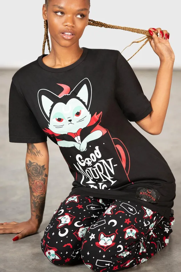Men Graphic Tops Killstar Catnap TShirt