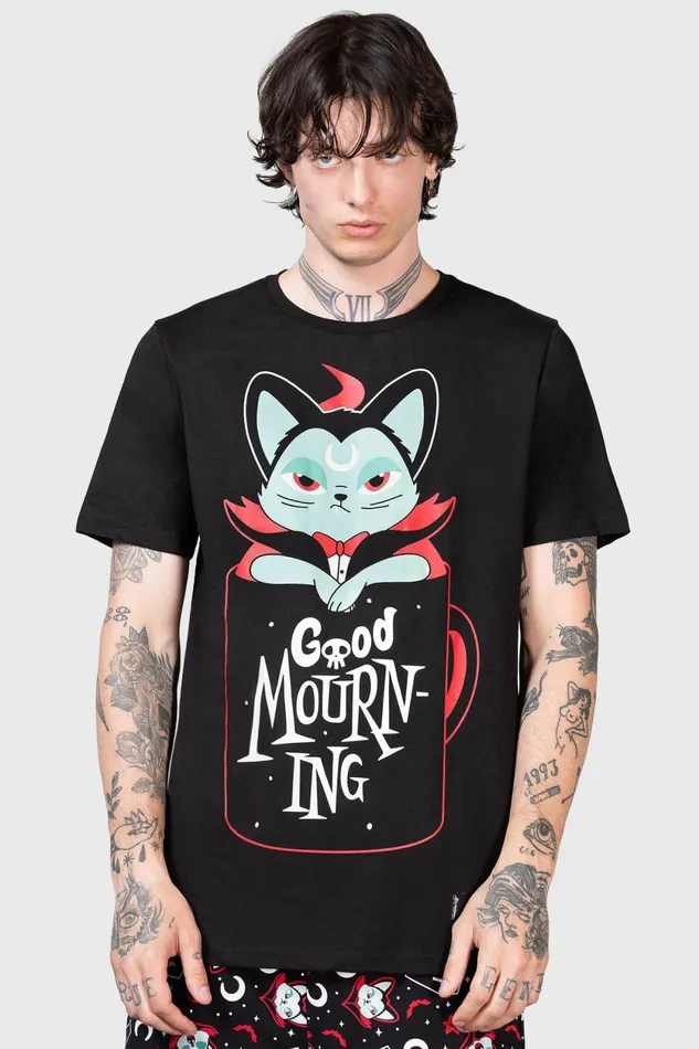 Men Graphic Tops Killstar Catnap TShirt