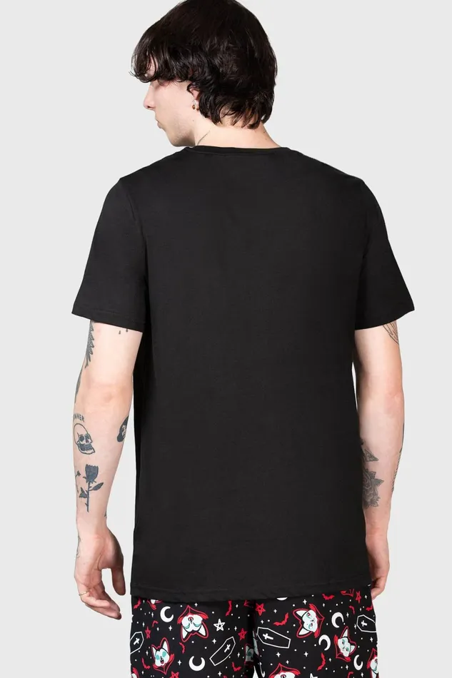 Men Graphic Tops Killstar Catnap TShirt