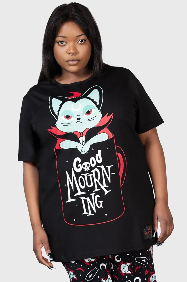 Men Graphic Tops Killstar Catnap TShirt