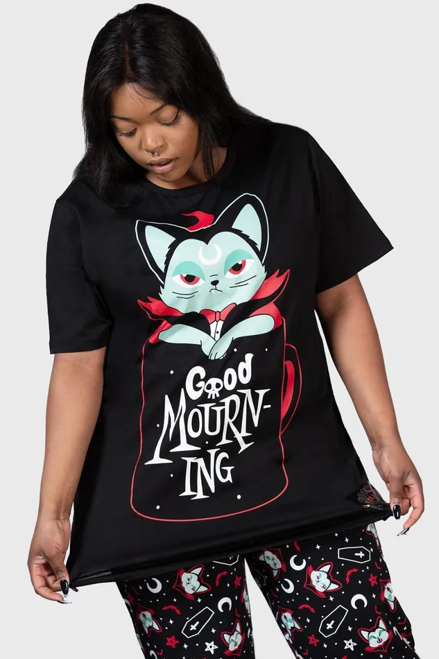 Men Graphic Tops Killstar Catnap TShirt