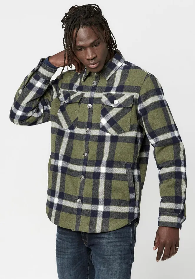 Men Jersey and Plaid Japuy Shacket Trekking Buffalo David Bitton Jackets