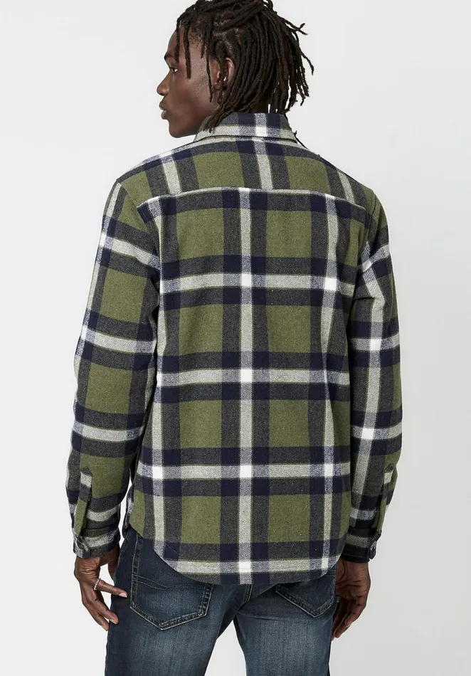 Men Jersey and Plaid Japuy Shacket Trekking Buffalo David Bitton Jackets