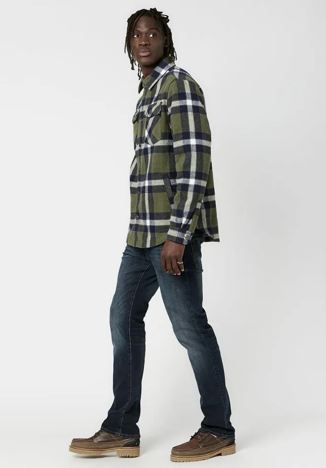Men Jersey and Plaid Japuy Shacket Trekking Buffalo David Bitton Jackets