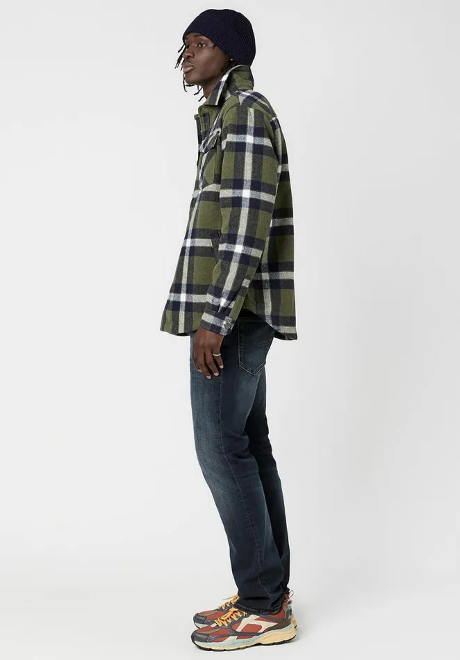 Men Jersey and Plaid Japuy Shacket Trekking Buffalo David Bitton Jackets