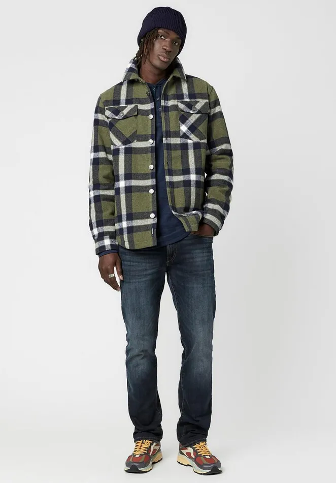 Men Jersey and Plaid Japuy Shacket Trekking Buffalo David Bitton Jackets