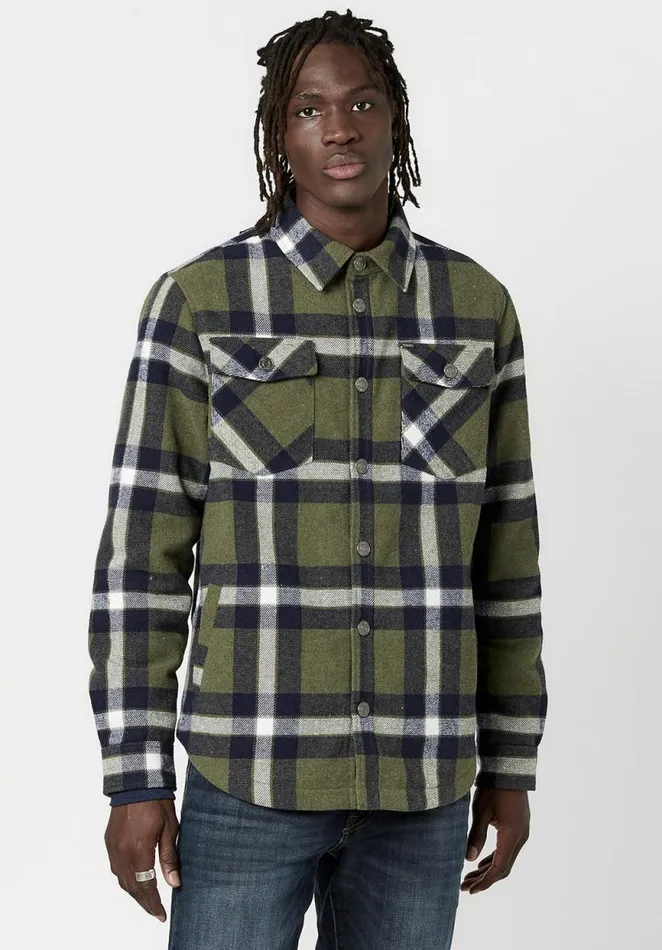 Men Jersey and Plaid Japuy Shacket Trekking Buffalo David Bitton Jackets