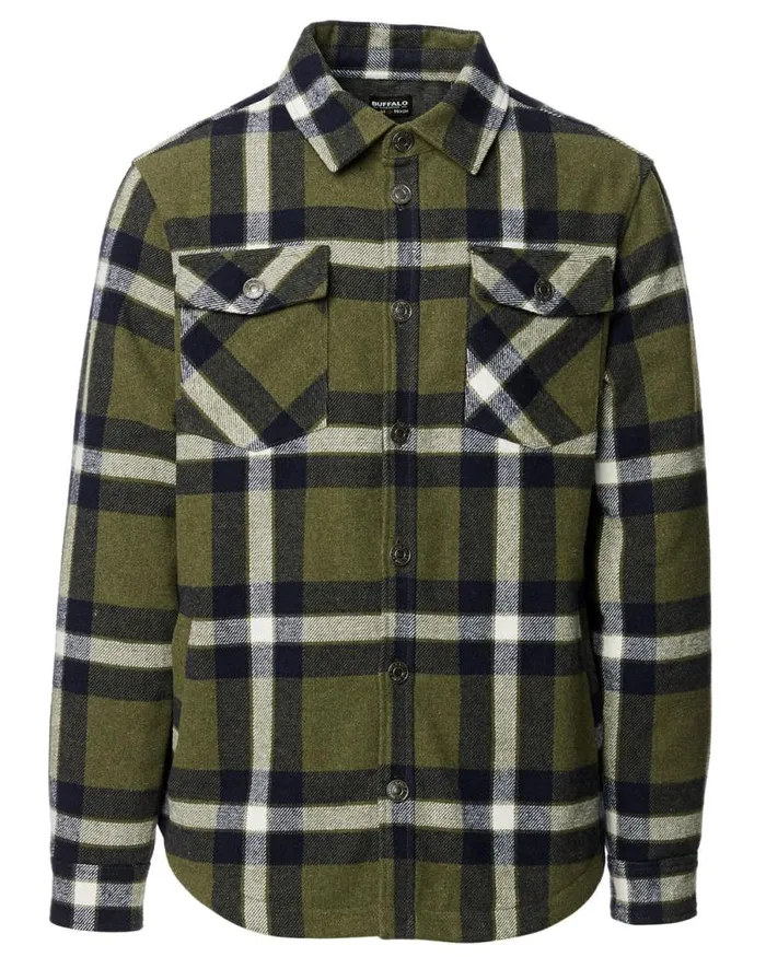 Men Jersey and Plaid Japuy Shacket Trekking Buffalo David Bitton Jackets