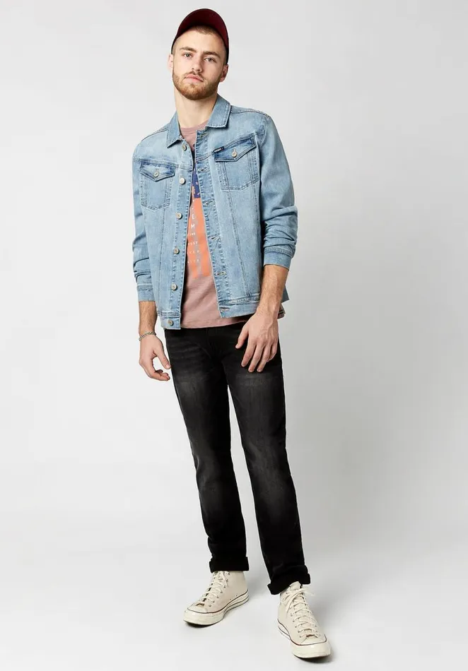 Men Joe Jean Jacket Indigo Buffalo David Bitton Jackets