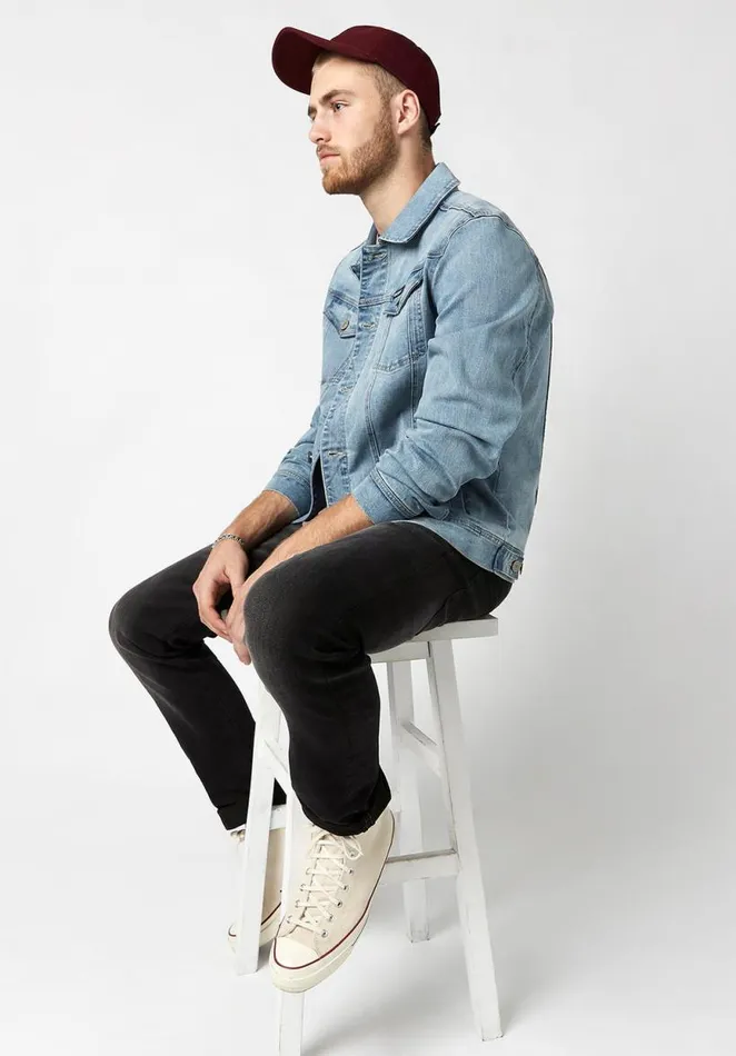 Men Joe Jean Jacket Indigo Buffalo David Bitton Jackets