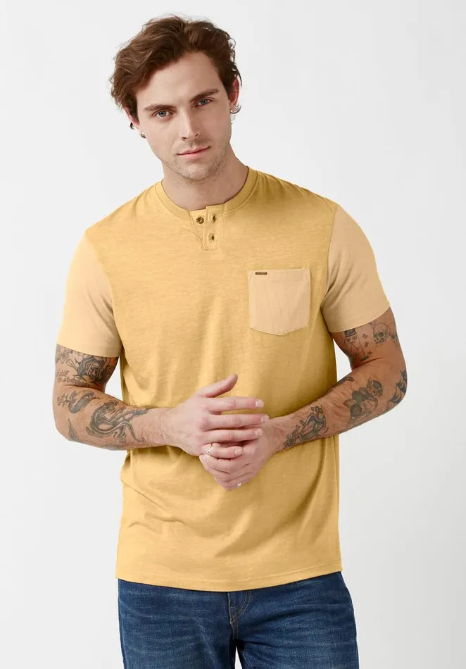 Men Kaddy Tan ShortSleeve Mens Top Tan Buffalo David Bitton Tops and Tees