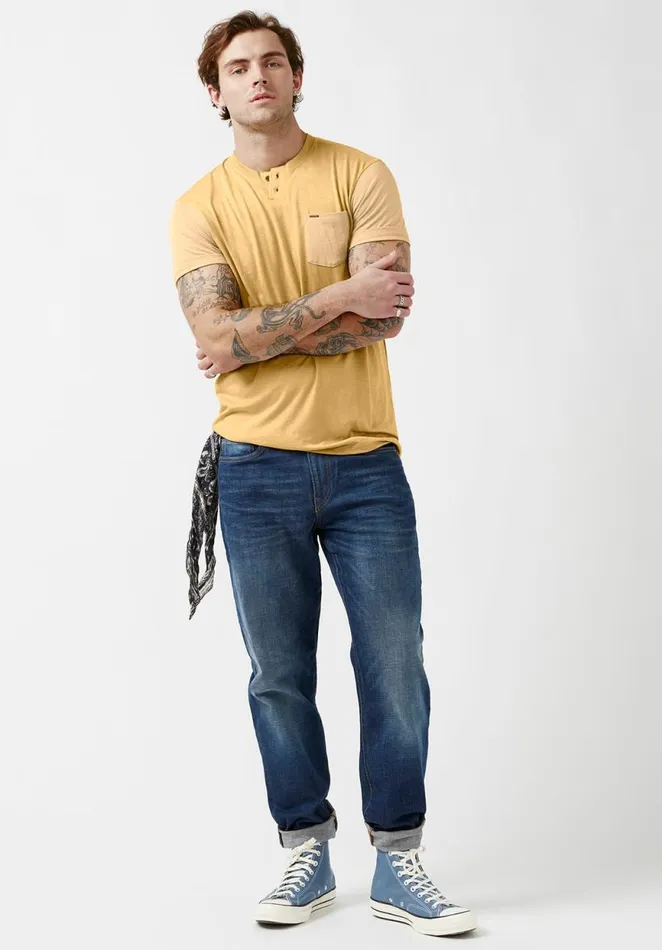 Men Kaddy Tan ShortSleeve Mens Top Tan Buffalo David Bitton Tops and Tees