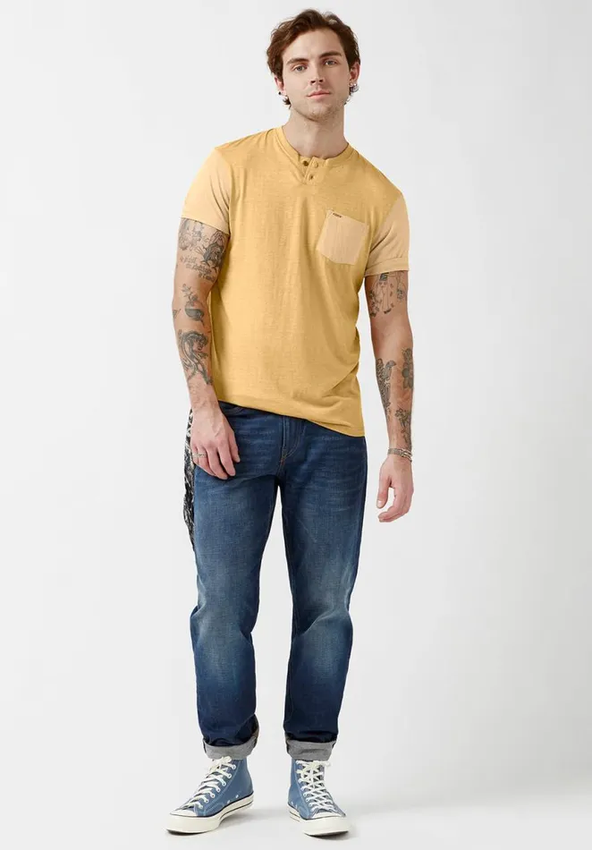 Men Kaddy Tan ShortSleeve Mens Top Tan Buffalo David Bitton Tops and Tees