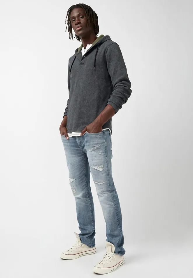 Men Kafom Black LongSleeve Mens Sweatshirt Black Buffalo David Bitton Tops and Tees