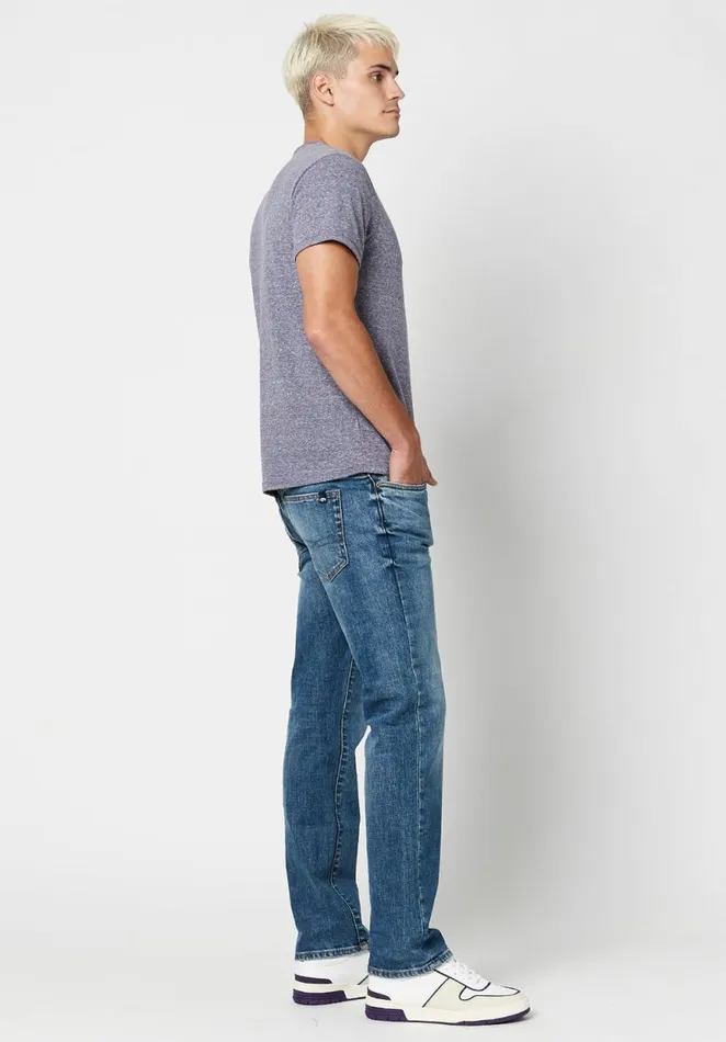 Men Kamir Speckled Knit Henley Ruby Buffalo David Bitton Tops and Tees