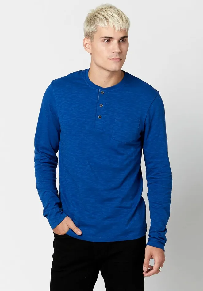 Men Kirock Henley Shirt Milk Buffalo David Bitton Sweaters