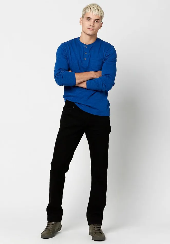 Men Kirock Henley Shirt Milk Buffalo David Bitton Sweaters