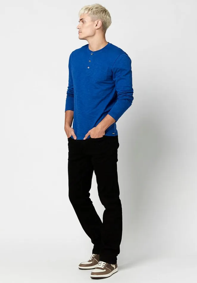Men Kirock Henley Shirt Milk Buffalo David Bitton Sweaters
