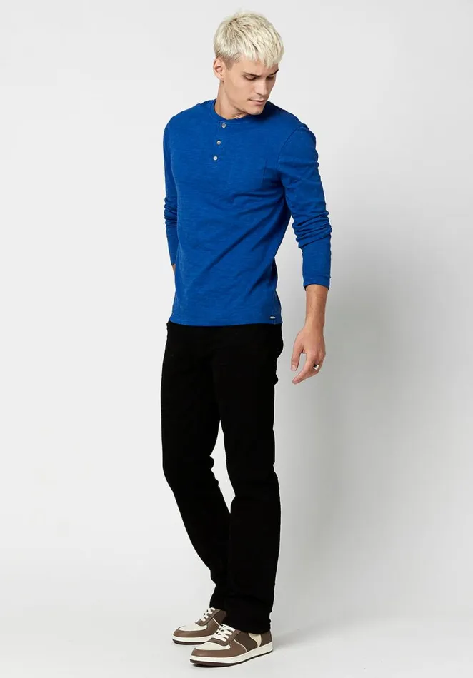 Men Kirock Henley Shirt Milk Buffalo David Bitton Sweaters