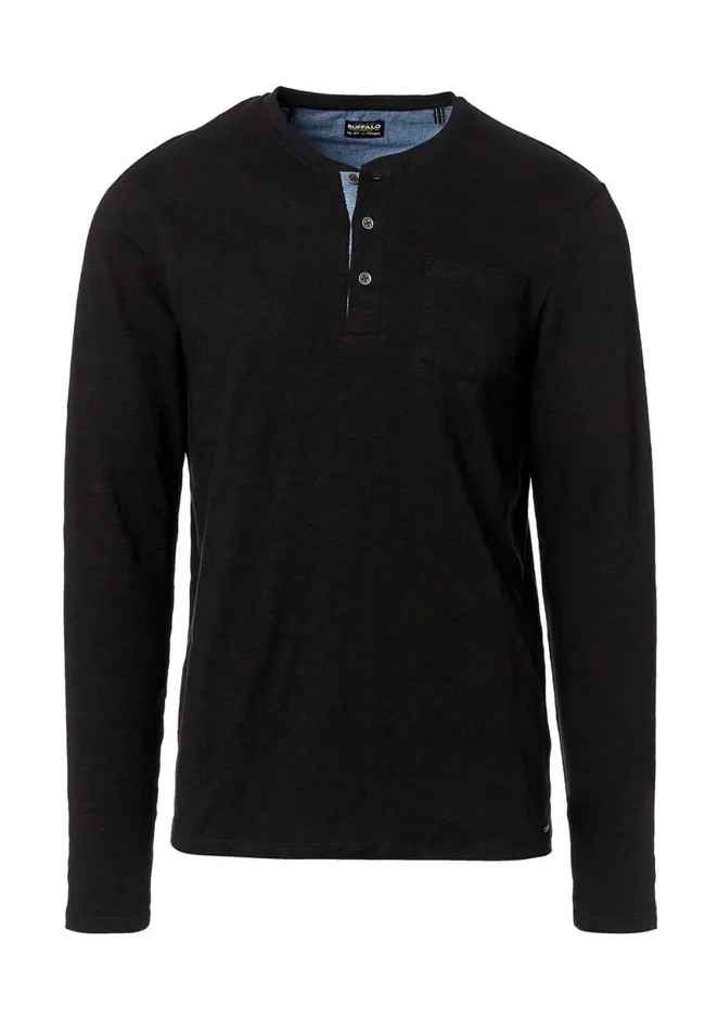 Men Kirock Henley Shirt Milk Buffalo David Bitton Sweaters
