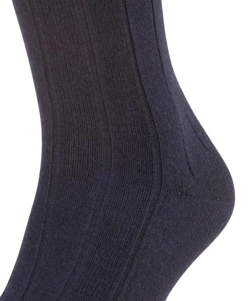 Men Lhasa Rib Men Kneehigh Socks Dark Navy FALKE Knee High Socks