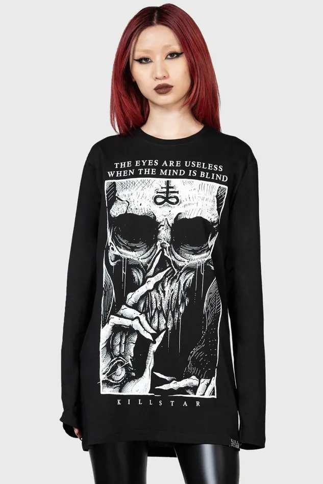Men Long Sleeves Killstar Blind Mind Long Sleeve Top