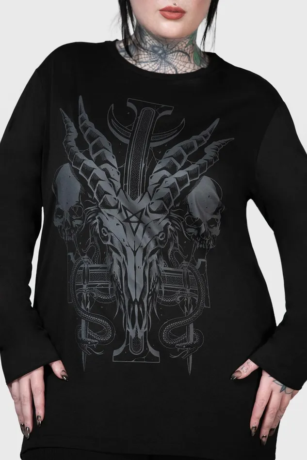Men Long Sleeves Killstar Infernal Ashes Long Sleeve Top