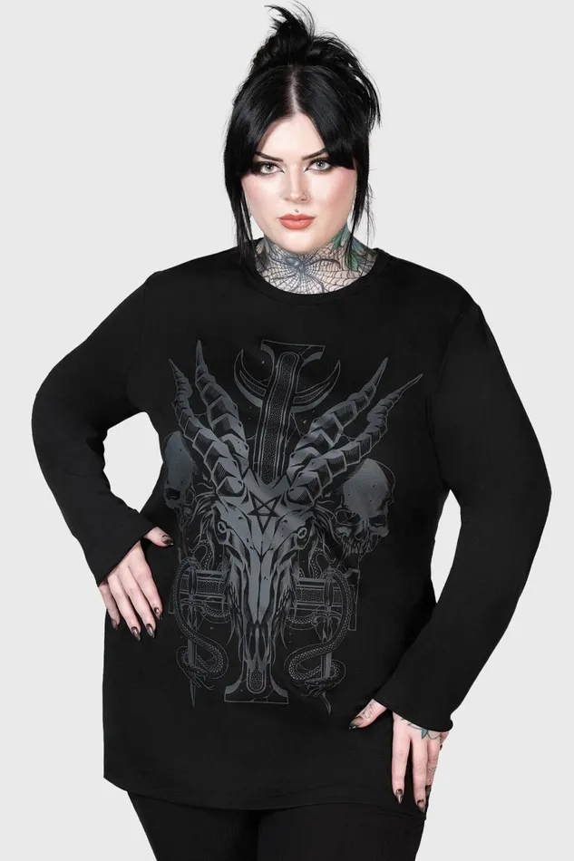 Men Long Sleeves Killstar Infernal Ashes Long Sleeve Top
