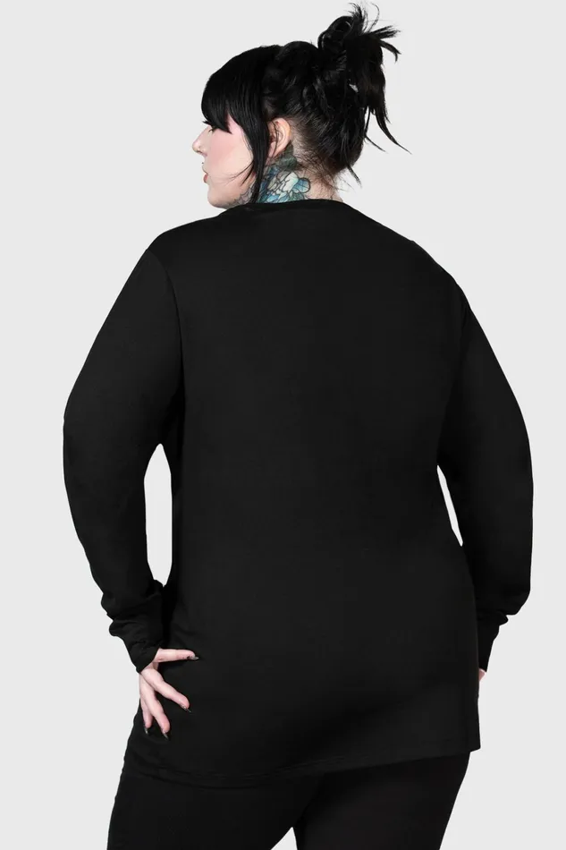 Men Long Sleeves Killstar Infernal Ashes Long Sleeve Top