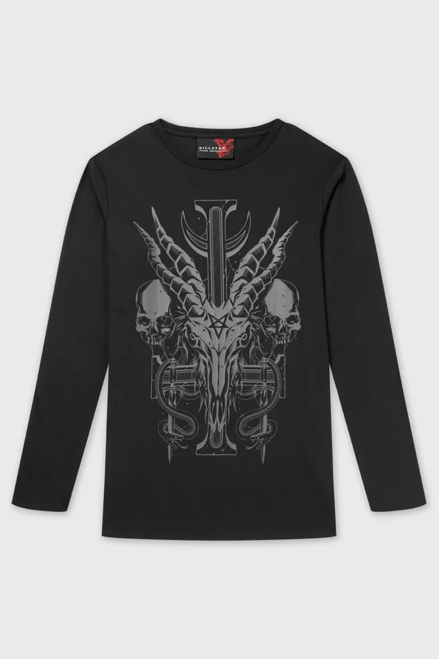 Men Long Sleeves Killstar Infernal Ashes Long Sleeve Top