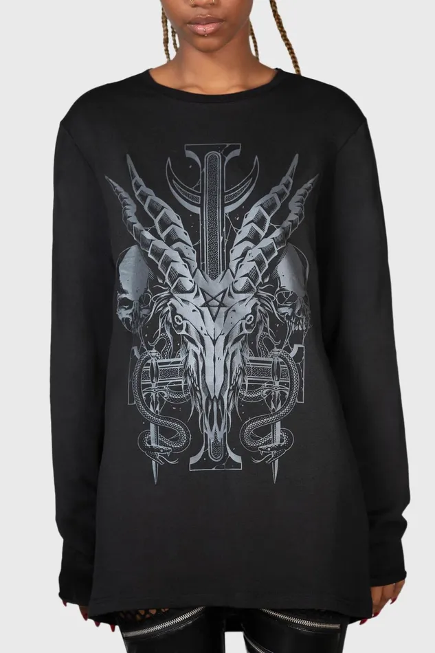 Men Long Sleeves Killstar Infernal Ashes Long Sleeve Top